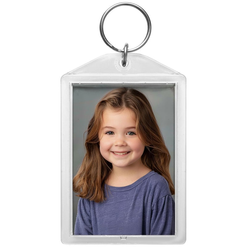 Snapins Jumbo Clear Acrylic 2.5" x 3.5" Photo Keychains - Pack of 25 - Image 2